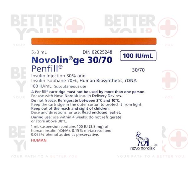 Novolin GE 30/70 Penfill Cartridge