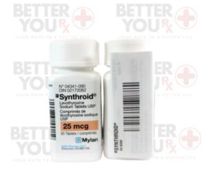 Synthroid 25 mcg 90 Tablets