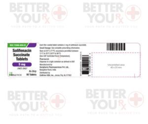 Solifenacin Succinate 5mg 100 tablets