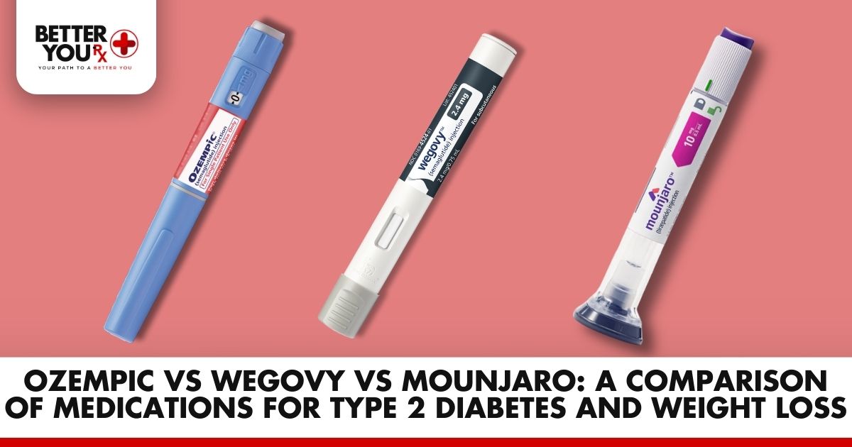 Comparing Ozempic, Wegovy, Mounjaro for Diabetes & Weight | Better You Rx