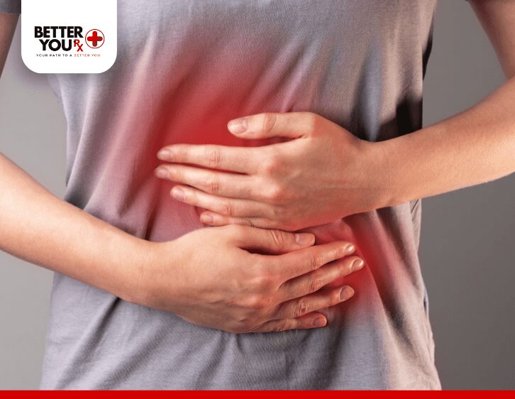 Man with stomach ache