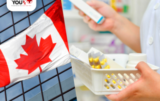 Canadian flag and medicine