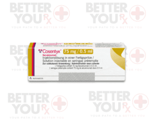 Cosentyx 75mg/0.5mL prefilled syringe (Secukinumab) for psoriasis treatment | Better You Rx