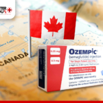 Ozempic box and Canada flag