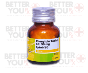 Eptoin 50 Phenytoin Tablets I.P. 50mg Bottle by Abbott for Seizure Management | Better You Rx
