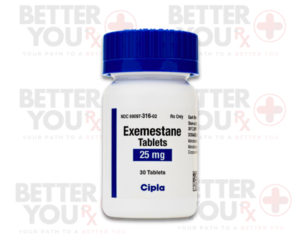 Exemestane 25mg tablets by Cipla for hormone therapy in breast cancer treatment | Better You Rx