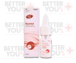 Flomist Nasal Spray | Fluticasone Nasal Spray IP | 100 Metered Doses | 10ml | Cipla | Better You Rx