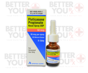 Fluticasone Propionate Nasal Spray USP 50mcg | 120 Spray | Rx Only | Allergy Relief | Better You Rx