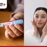Hand holding an Ozempic injection pen alongside a woman touching her glowing skin | Better You Rx