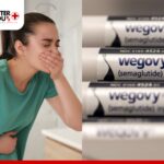 A woman experiencing nausea with Wegovy (semaglutide) injection pens shown| Better You Rx