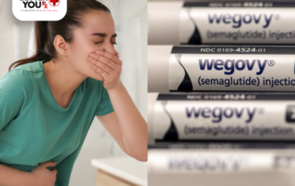 woman with nausea and wegovy