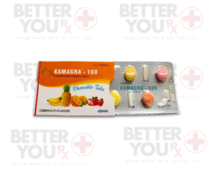 Kamagra 100mg sildenafil citrate chewable tablets in assorted fruit flavors | Better You Rx