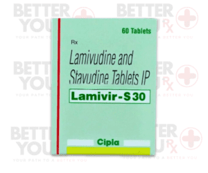 Box of Cipla Lamivir-S30, containing 60 tablet of Lamivudine and Stavudine Tablet IP | Better You Rx