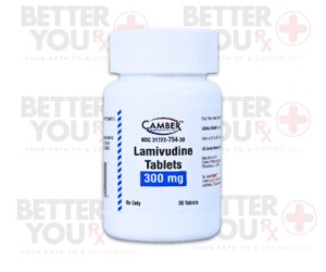 A white bottle of Camber Lamivudine Tablets 300 mg, containing 30 tablets | Better You Rx