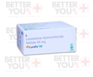 Lurasidone Hydrochloride Tablets 40 mg (Luratic 40) box packaging for mental health | Better You Rx