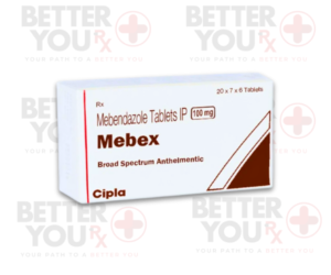 Mebendazole Tablets IP 100 mg | Mebex | Broad Spectrum Anthelmintic | Cipla | Better You Rx