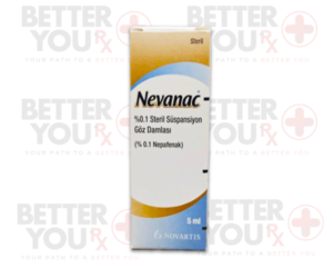 Nevanac 0.1% Nepafenac Sterile Eye Drops 5ml for eye inflammation | Better You Rx