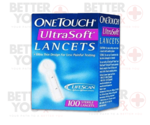 OneTouch UltraSoft Lancets 100 sterile lancets for less painful testing by LifeScan | Better You Rx