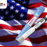 Ozempic and wegovy pen with USA flag