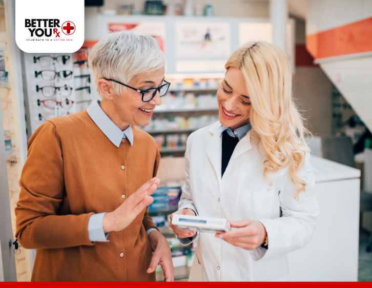 Doctor talking to old woman patient for prescritpion