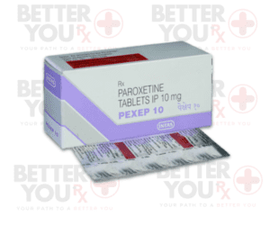 Pexep 10 mg Paroxetine Tablets IP for depression and anxiety relief, INTAS packaging | Better You Rx