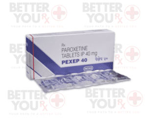 Pexep 40 mg Paroxetine Tablets IP for depression and anxiety relief, INTAS packaging | Better You Rx