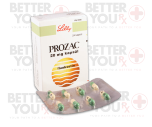 Prozac (Fluoxetine) 20 mg capsules for depression and anxiety, 24-count pack | Better You Rx
