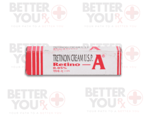 Tretinoin Cream U.S.P. 0.05% Retino-A for acne treatment, packaged in a box | Better You Rx