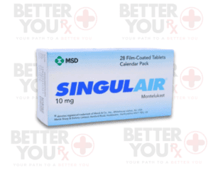 Singulair 10 mg Montelukast film-coated tablets by MSD, 28 tablets pack | Better You Rx