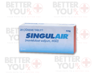 Singulair 4 mg Montelukast Sodium chewable tablets by MSD, 28 tablets pack | Better You Rx