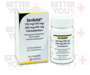 Stribild 150mg/150mg/200mg/245mg tablets, 30 film-coated tablets by Gilead | Better You Rx