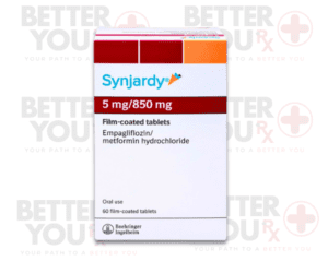 Synjardy 5 mg/850 mg tablets for diabetes management by Boehringer Ingelheim | Better You Rx