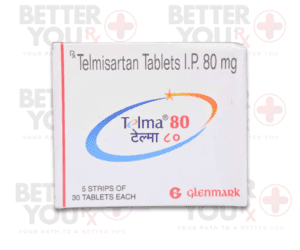 Telma 80 Telmisartan 80 mg tablets for hypertension management | Better You Rx