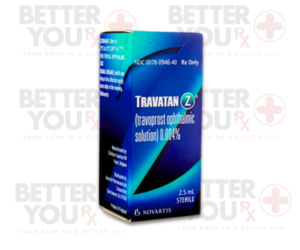 Travatan Z 0.004% travoprost ophthalmic solution 2.5 mL sterile eye drops packaging | Better You Rx