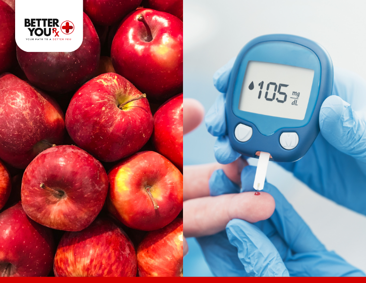 red apples and sugar level tester