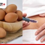Bowl of eggs beside a person injecting medication into the abdomen with pen injector | Better You Rx