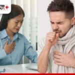 Man coughing and woman experiencing chest pain, both symptom of respiratory illness | Better You Rx