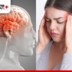 Illustration of brain inflammation and woman suffering from migraine | Better You Rx