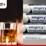 Glass of whiskey with Wegovy (semaglutide) pens, showing potential interaction risks | Better You Rx