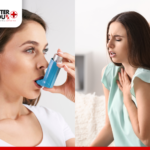 woman take inhaler for Eosinophilic Asthma