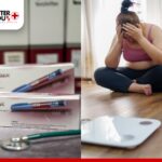 Victoza pens beside a stethoscope with a woman near a scale, facing weight struggles | Better You Rx