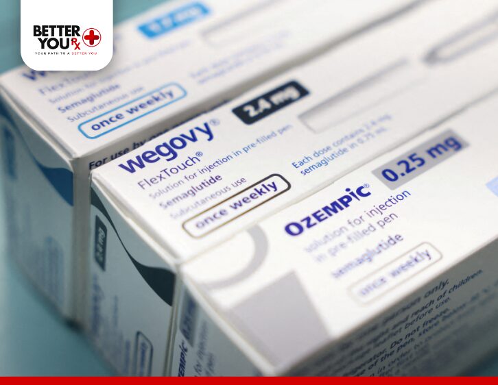 Wegovy and Ozempic semaglutide injection boxes for weight loss and diabetes care | Better You Rx