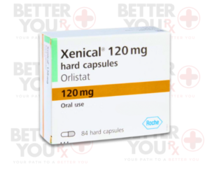 Xenical 120mg Orlistat capsules for weight management by Roche, 84-count box | Better You Rx