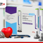 Trulicity (dulaglutide) 1.5 mg injection pens for subcutaneous use, displayed with packaging, alongside a red heart model and stethoscope | Better You Rx