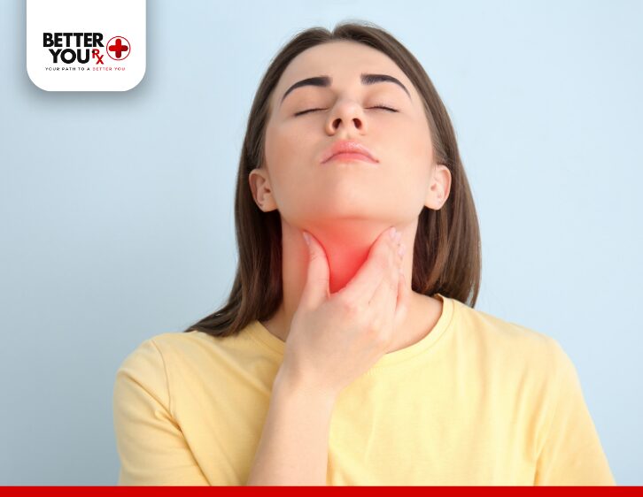 woman with thyroid