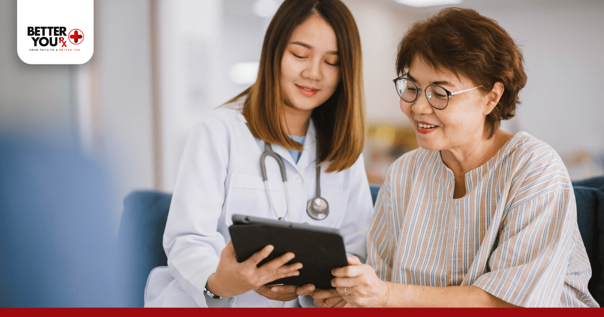 female doctor talking a her patient about hypertension management